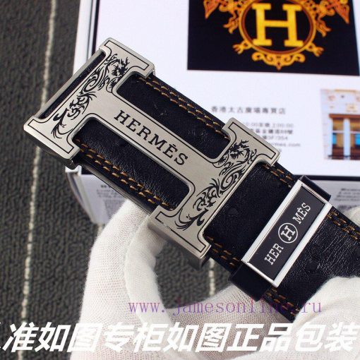 Hermes Her.. Mes ️ Ostrich patternIdentify and receive a punch as a giftMaterial: 100% head lri44n2k - Image 8