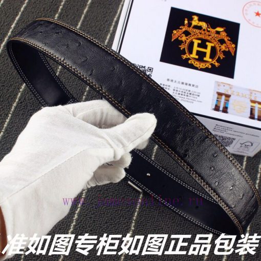 Hermes Her.. Mes ️ Ostrich patternIdentify and receive a punch as a giftMaterial: 100% head lri44n2k - Image 9