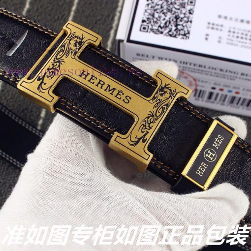 Hermes Her.. Mes ️ Ostrich patternIdentify and receive a punch as a giftMaterial: 100% head ss64wj0j - Image 6