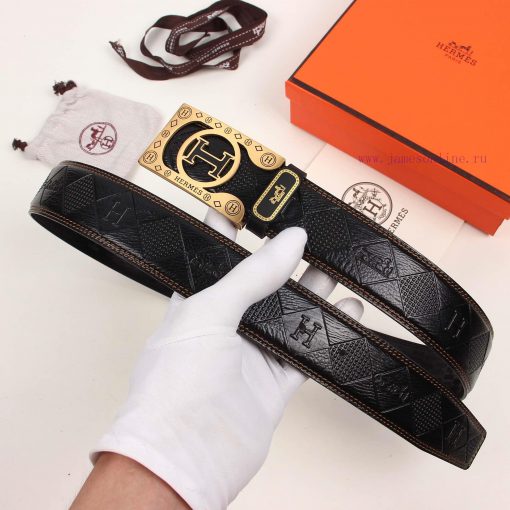 Hermes counter packaging premium pure steel buckle head vacuum plated belt body double-sided inzkprun - Image 4