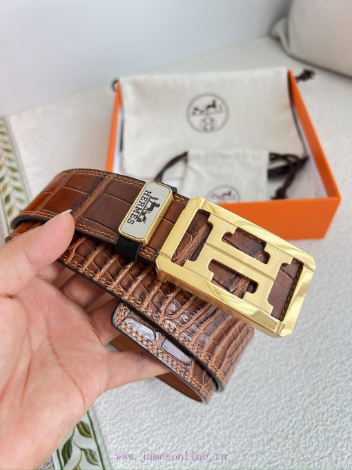 Hermes Hermes waist beltHanging buckle, classic pure steel material buckle head, double-side khd7vxnq - Image 5