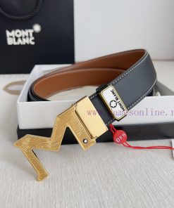 Montblanc Montblanc ️ Belt and beltBuckle, new original classic boutique two-color buckle, p 702xx3cc