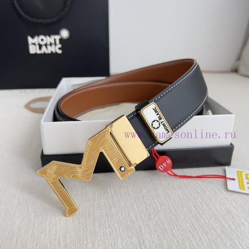Montblanc Montblanc ️ Belt and beltBuckle, new original classic boutique two-color buckle, p 702xx3cc
