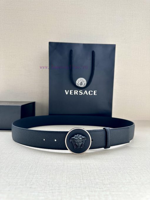Width 4.0cm Versace This soft belt is adorned with a 3D Medusa belt buckle, which can be pai 032ybm9i - Image 2