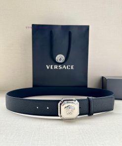 Width 4.0cm Versace This soft belt is adorned with a 3D Medusa belt buckle, which can be pai ipom9lea