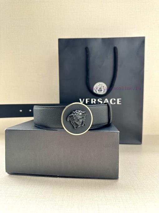 Width 4.0cm Versace This soft belt is adorned with a 3D Medusa belt buckle, which can be pai 032ybm9i - Image 6