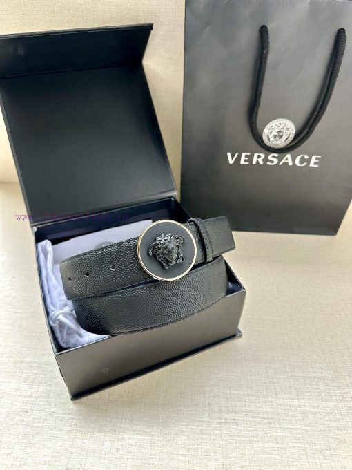 Width 4.0cm Versace This soft belt is adorned with a 3D Medusa belt buckle, which can be pai 032ybm9i - Image 7
