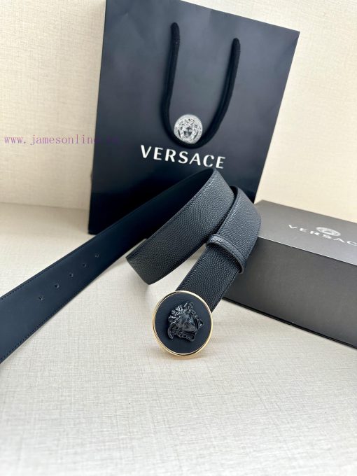 Width 4.0cm Versace This soft belt is adorned with a 3D Medusa belt buckle, which can be pai 032ybm9i - Image 8