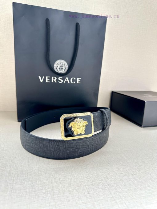 Width 4.0cm Versace This soft belt is adorned with a 3D Medusa belt buckle, which can be pai hulk4mqh - Image 3