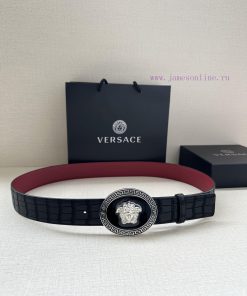 P Width 4.0cm Versace This oval accessory belt from Versace is adorned with the iconic Versa 9ia51mxv