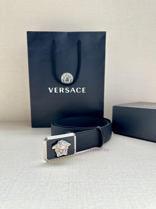 Width 4.0cm Versace This soft belt is adorned with a 3D Medusa belt buckle, which can be pai hulk4mqh - Image 9