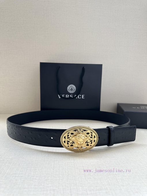 P Width 4.0cm Versace This oval accessory belt from Versace is adorned with the iconic Versa pxfhnk6k - Image 2