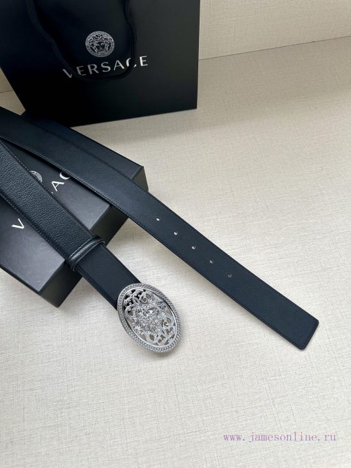 P Width 4.0cm Versace This oval accessory belt from Versace is adorned with the iconic Versa ojrx1ad4 - Image 6