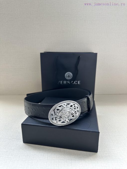 P Width 4.0cm Versace This oval accessory belt from Versace is adorned with the iconic Versa pxfhnk6k - Image 6
