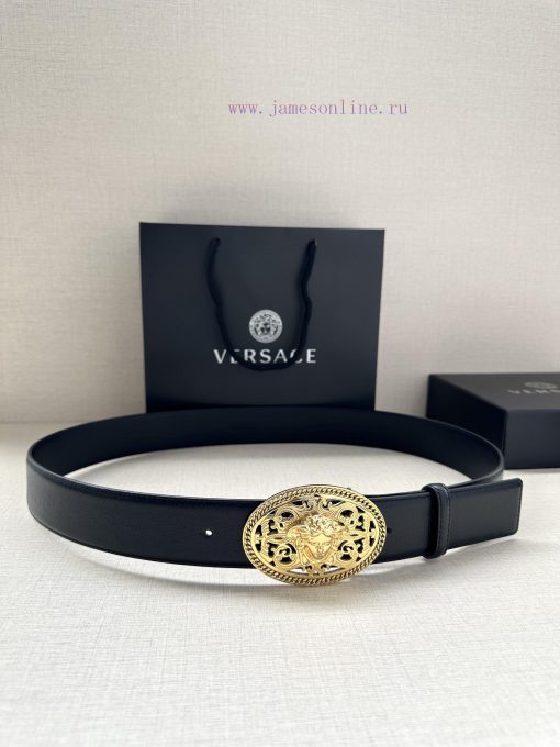P Width 4.0cm Versace This oval accessory belt from Versace is adorned with the iconic Versa ojrx1ad4 - Image 7