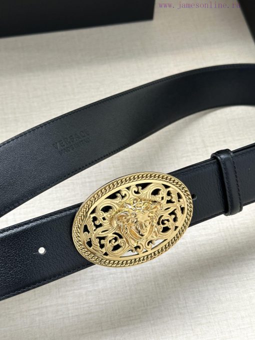 P Width 4.0cm Versace This oval accessory belt from Versace is adorned with the iconic Versa ojrx1ad4 - Image 8