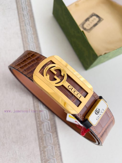 Gucci Gucci Belt ️ BeltHanging buckle, pure steel material buckle head, top layer cowhide, p xdvzvovc - Image 3