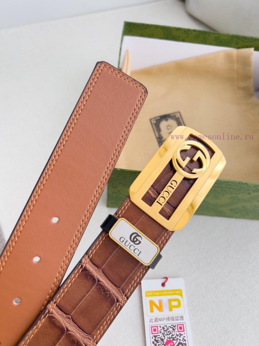 Gucci Gucci Belt ️ BeltHanging buckle, pure steel material buckle head, top layer cowhide, p xdvzvovc - Image 7