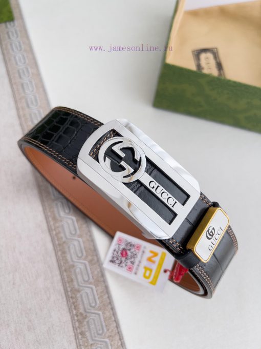 Gucci Gucci Belt ️ BeltHanging buckle, pure steel material buckle head, top layer cowhide, p l6gpczkw - Image 3