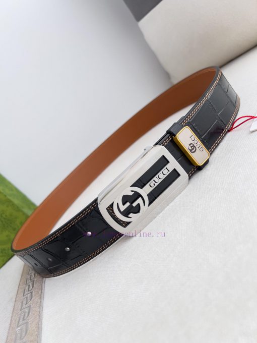 Gucci Gucci Belt ️ BeltHanging buckle, pure steel material buckle head, top layer cowhide, p l6gpczkw - Image 4