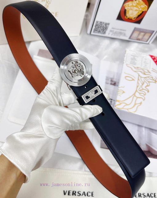 Belt Versace Versace Top RemakeThe waistband is made of 100% imported top layer cowhide, ens 19o5vj2a - Image 7