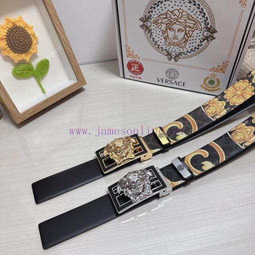 Versace. VersaceMaterial: Leather Belt with 100% Head Layer. The leather belt is guaranteed nku0g1mh - Image 2