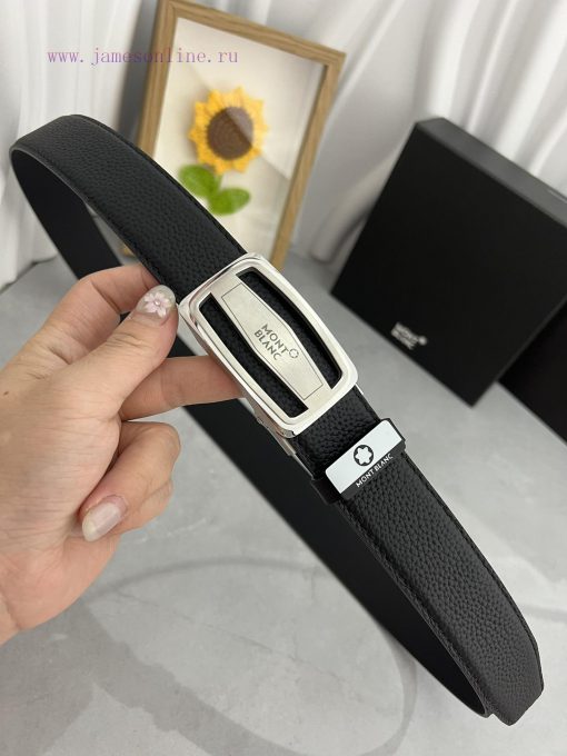 Montblanc Automatic BeltMaterial: Leather Belt with 100% Head Layer. The leather belt is gua o8cuhphf - Image 7