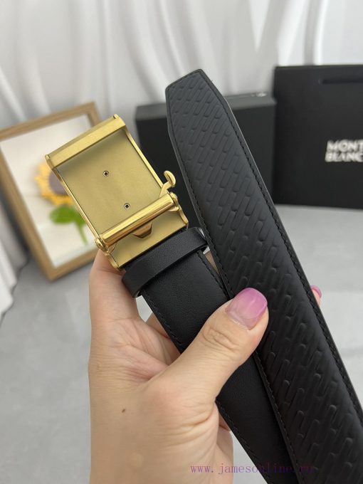 Montblanc Automatic BeltMaterial: Leather Belt with 100% Head Layer. The leather belt is gua cpby0fji - Image 7
