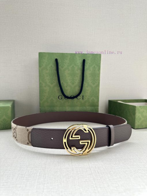 This wide waistband with a width of 4.0 cm is adorned with classic double G details, reminis ko4zops3