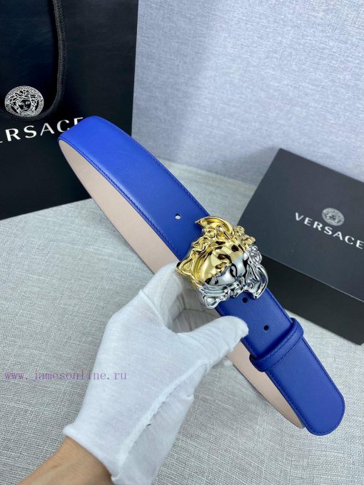 Width 3.8cm Versace This belt is crafted from high-quality leather and features a white/gold 6wtswxtg