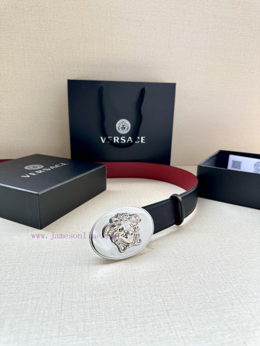 P Width 4.0cm Versace This oval accessory belt from Versace is adorned with the iconic Versa xlptigj6 - Image 8