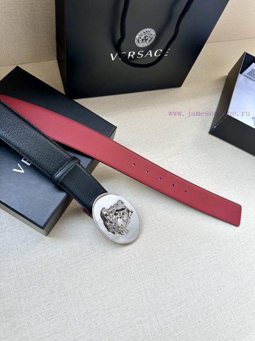 P Width 4.0cm Versace This oval accessory belt from Versace is adorned with the iconic Versa xlptigj6 - Image 10