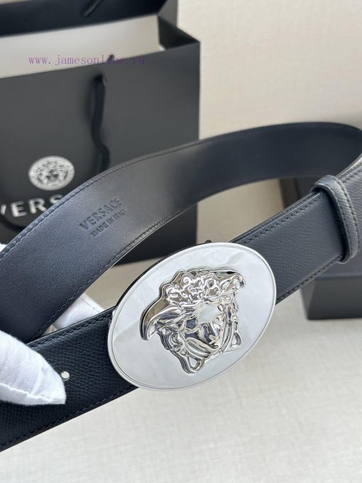 P Width 4.0cm Versace This oval accessory belt from Versace is adorned with the iconic Versa 0hricgbp - Image 4