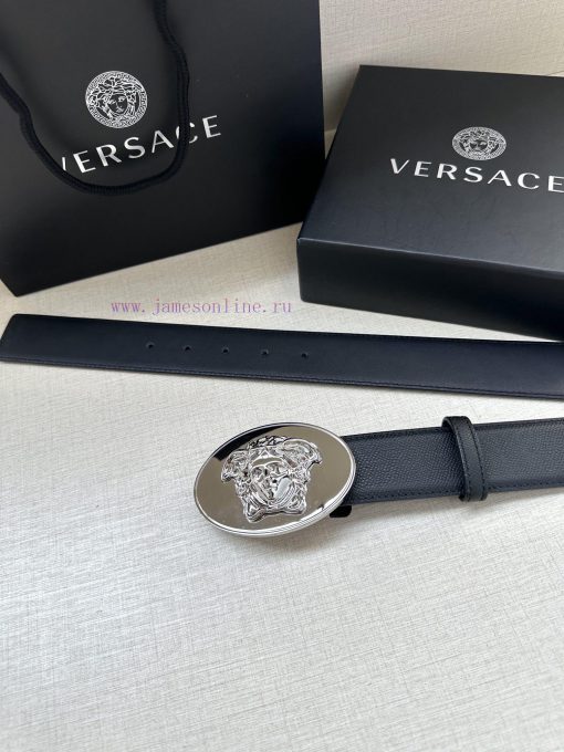 P Width 4.0cm Versace This oval accessory belt from Versace is adorned with the iconic Versa 0hricgbp - Image 5