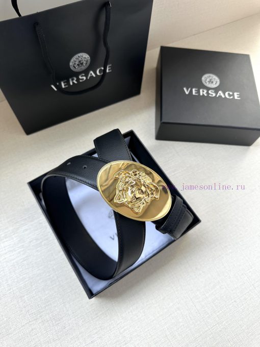 P Width 4.0cm Versace This oval accessory belt from Versace is adorned with the iconic Versa 0hricgbp - Image 7