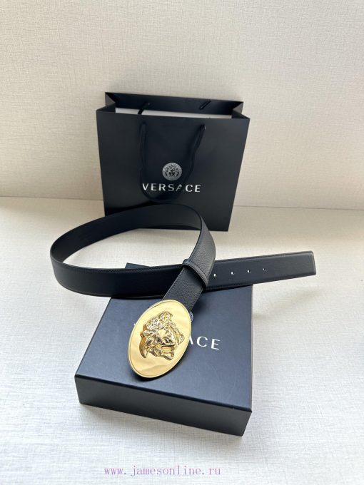 P Width 4.0cm Versace This oval accessory belt from Versace is adorned with the iconic Versa 0hricgbp - Image 10