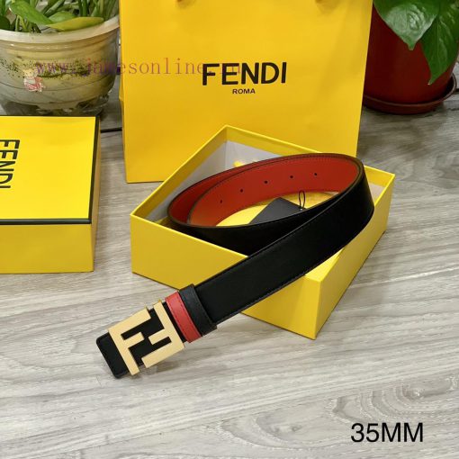 FENDL 35MM wide double-sided original calf leather with a single ruthenium palladium plated 8cul49mx