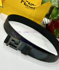 FENDL 40MM wide double-sided original calf leather with a single ruthenium palladium plated uqgd3ukp