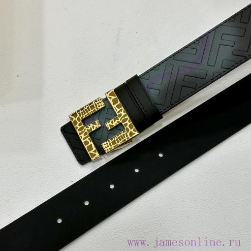 FENDL 40MM wide double-sided original calf leather with a single ruthenium palladium plated 0l0q0083 - Image 3
