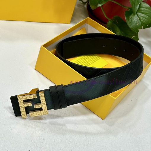 FENDL 40MM wide double-sided original calf leather with a single ruthenium palladium plated 0l0q0083 - Image 5