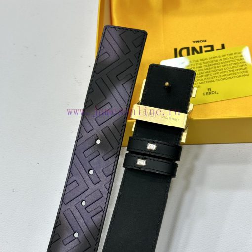 FENDL 40MM wide double-sided original calf leather with a single ruthenium palladium plated 0l0q0083 - Image 9