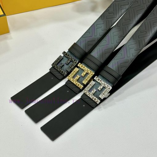 FENDL 40MM wide double-sided original calf leather with a single ruthenium palladium plated 0l0q0083 - Image 10