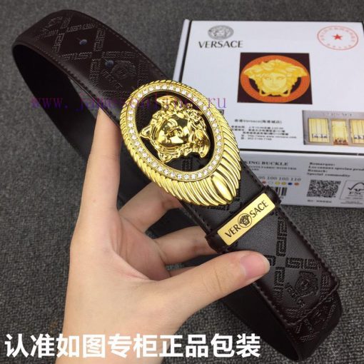 Versace. Versace ️ Diamond studdedGrade: Italian imported 100% top layer cowhide, Versace VE kmt3641m - Image 4