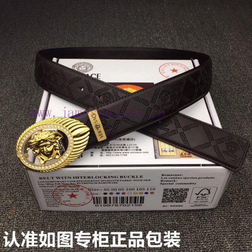 Versace. Versace ️ Diamond studdedGrade: Italian imported 100% top layer cowhide, Versace VE kmt3641m - Image 5