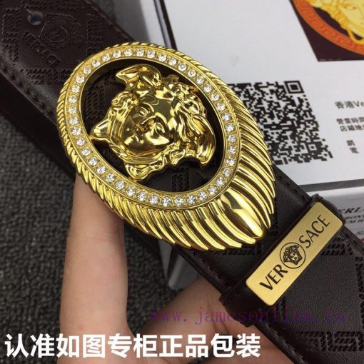 Versace. Versace ️ Diamond studdedGrade: Italian imported 100% top layer cowhide, Versace VE kmt3641m - Image 7