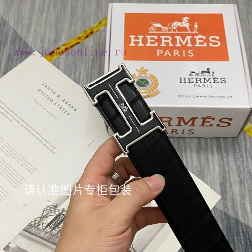 Hermes HermesBelt and waistband single-sided use quality 100% cowhide layer 24k pure steel b w6yl2vha - Image 6