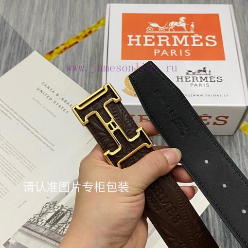 Hermes HermesBelt and waistband single-sided use quality 100% cowhide embossed 24k pure stee gtegrl4o - Image 7