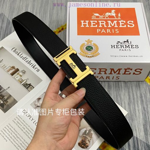 Hermes HermesBelt and waistband single-sided use quality 100% head layer cowhide lychee patt e6ae05dd - Image 2