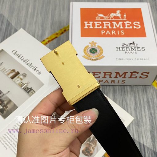 Hermes HermesBelt and waistband single-sided use quality 100% head layer cowhide lychee patt e6ae05dd - Image 8