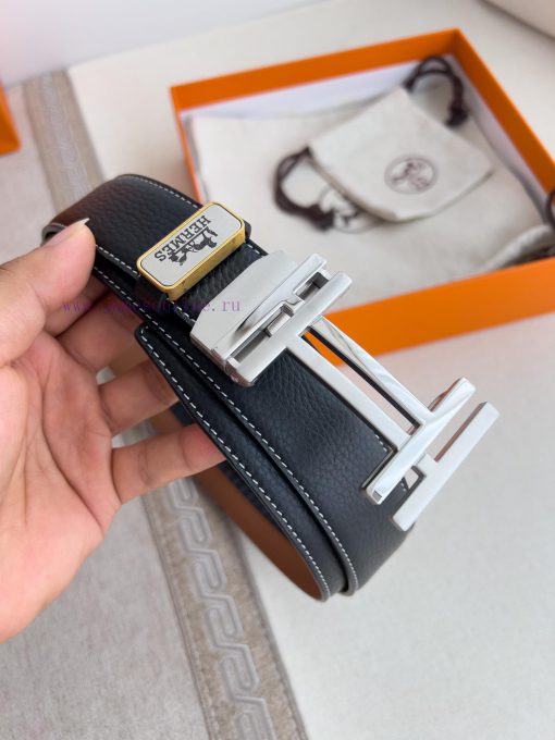 Hermes Her.. Mes ️ Automatic belt buckle waist beltAutomatic buckle, made of pure steel mate 1rn587e4 - Image 4